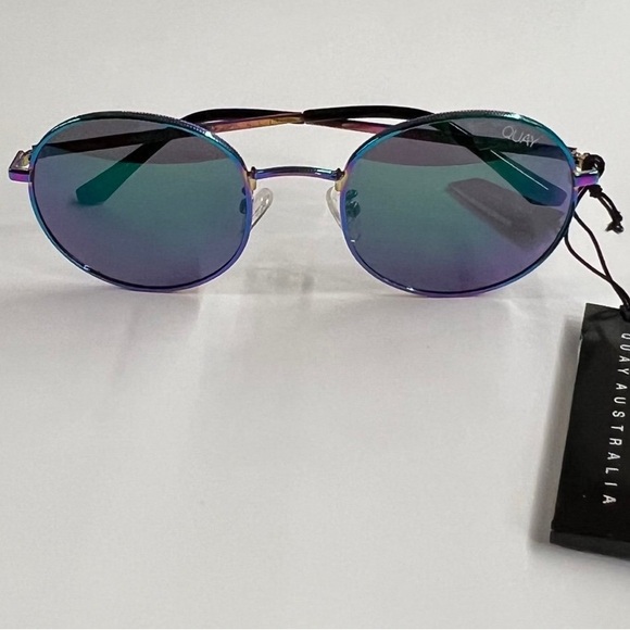 NWT Quay “MOD STAR” Rainbow Round Sunglasses - Picture 4 of 9